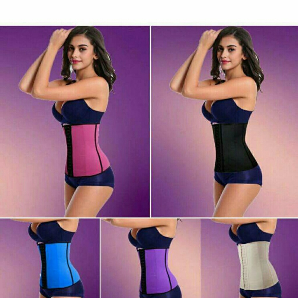100% Latex Waist Trainer 9 steel bonning 3 hooks - Picture 2 of 2